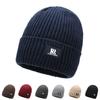 Thickened Knitted Hat Winter Outdoor Windproof Coldproof Fleece Lined Woolen Cap Fashionable All-match Overhead Style