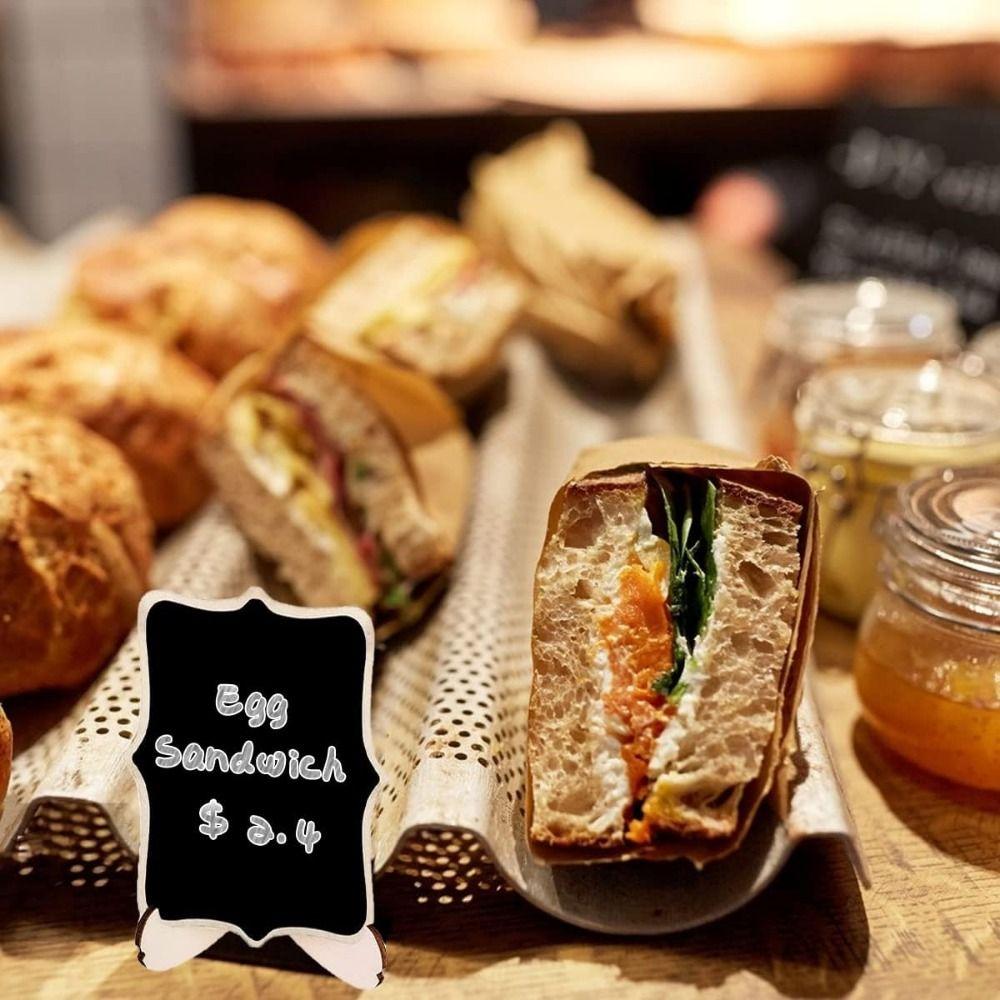 10pcs Wooden Mini Chalkboard Signs Creative Small Chalk Board Message Blackboards  Food Sign