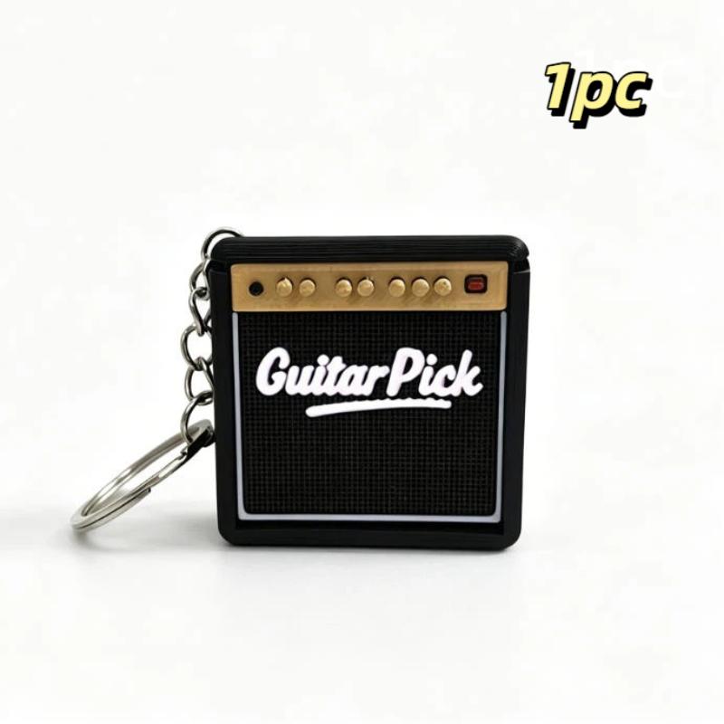 

1/3pcs Portable Guitar Pick Storage Box Keychain Pick Hanger Prevent Losing Picks Gift For Guitar, Bass, And Ukulele Enthusiasts
