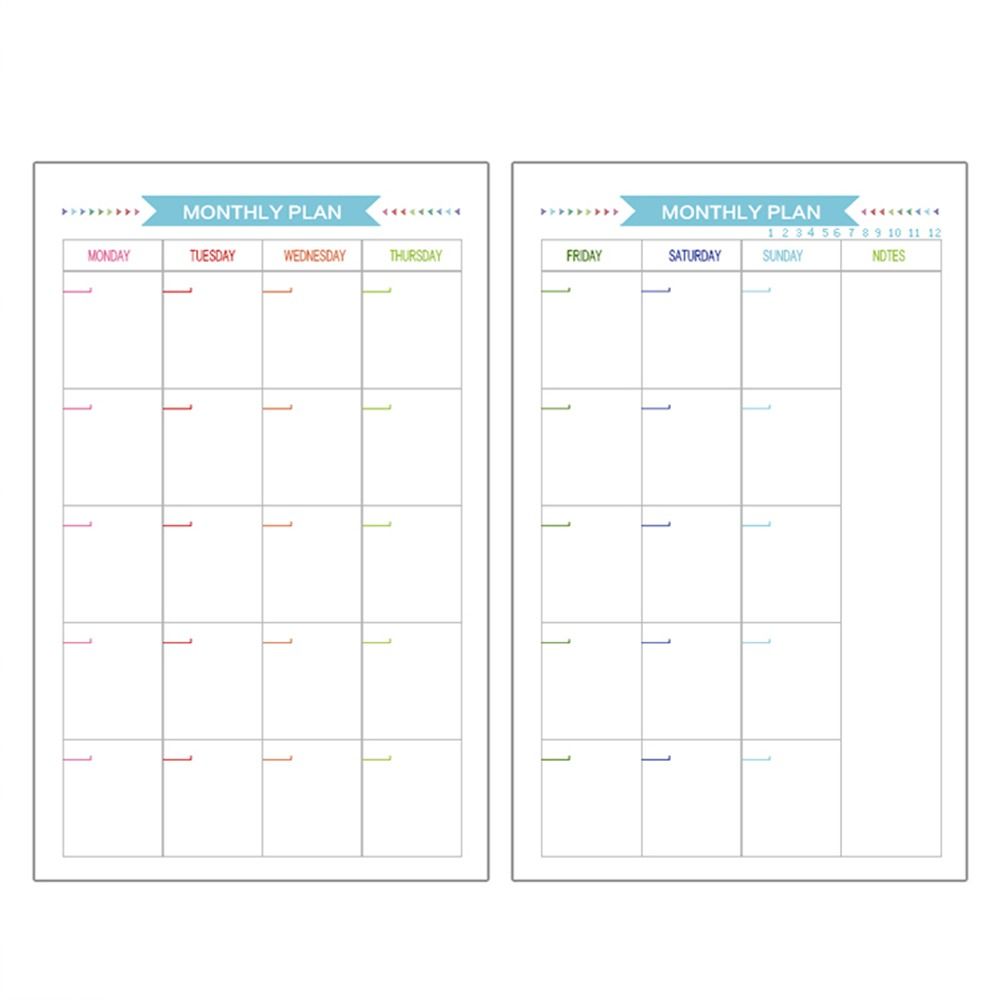 

Канцелярская бумага A6 Отдельные листы Внутренняя бумага Страница списка дел Бумага для спирального блокнота Сменные внутренние листы MONTH