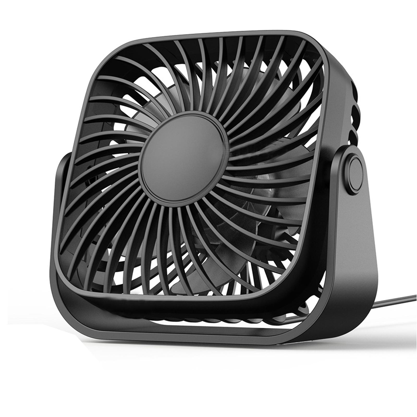Personal Fan USB Desk Fan For Office Dormitory 3 Speed Wind Settings 360° Rotating Stability Table Fan USB Quiet New Practical
