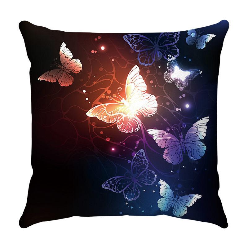 Divination and butterflies Digital printing short plush pillow covers for car sofa office cushion cover home goods 60x60cm