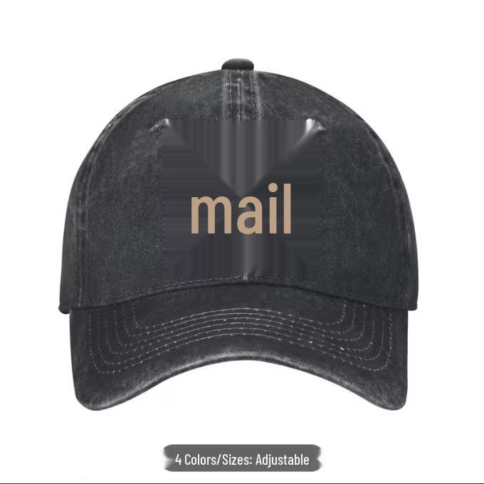 Trendy Unisex Distressed Wide-Brim Baseball Cap with Cross Embroidery - Slim-Fit Duckbill Design for Sun Protection
