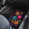 4pcs Auto Mats Adorned with Floral Colorful Abstract Motif for Pickup Trucks or SUVs, Including Convenient Cleaning Surfaces and Gift