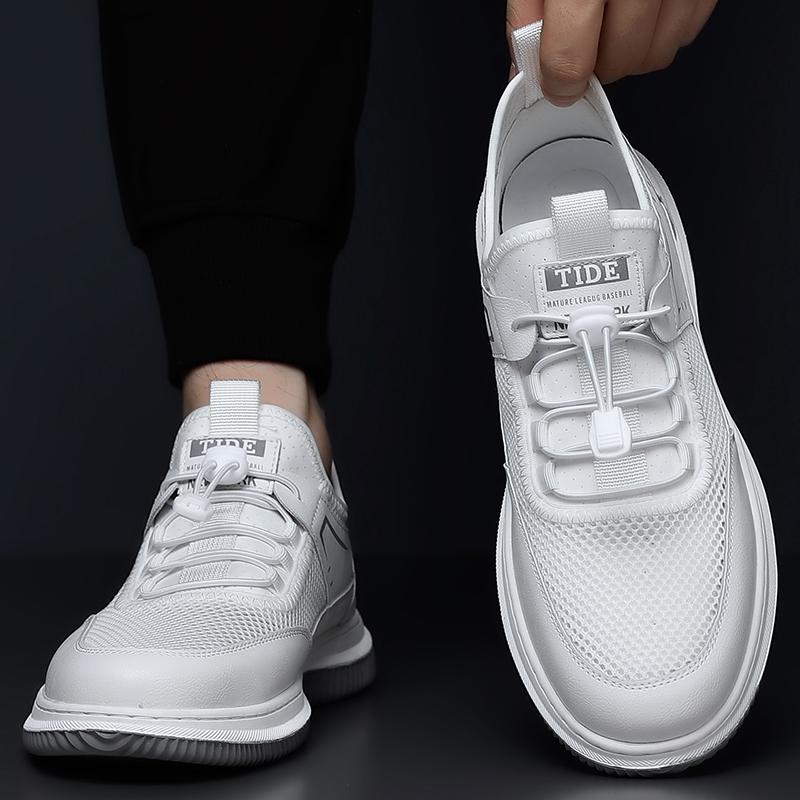 Sneakers Comfortable and breathable classic style design Outdoor leisure sports walking Trendy men's daily shoe Black white gray