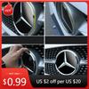 2025 Hot Car Sticker Glossy Black OE Style LED Front Grille Star Emblem Logo For Mercedes Benz GLC250 GLC300 GLC350 GLE400 GLE45