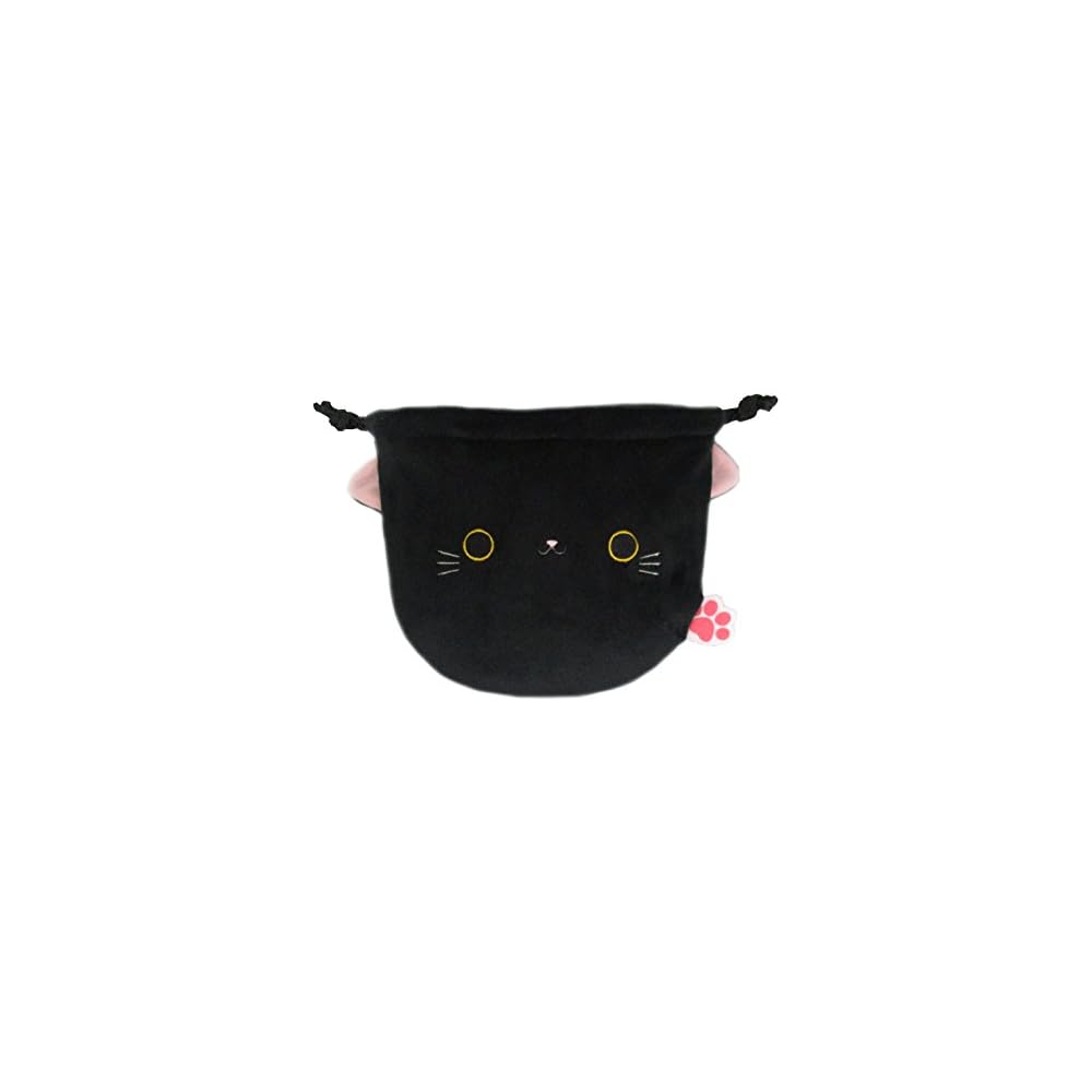 San-ei Trading Cat Dango Mochi Pouch Bag Black Plush Toy 17cm