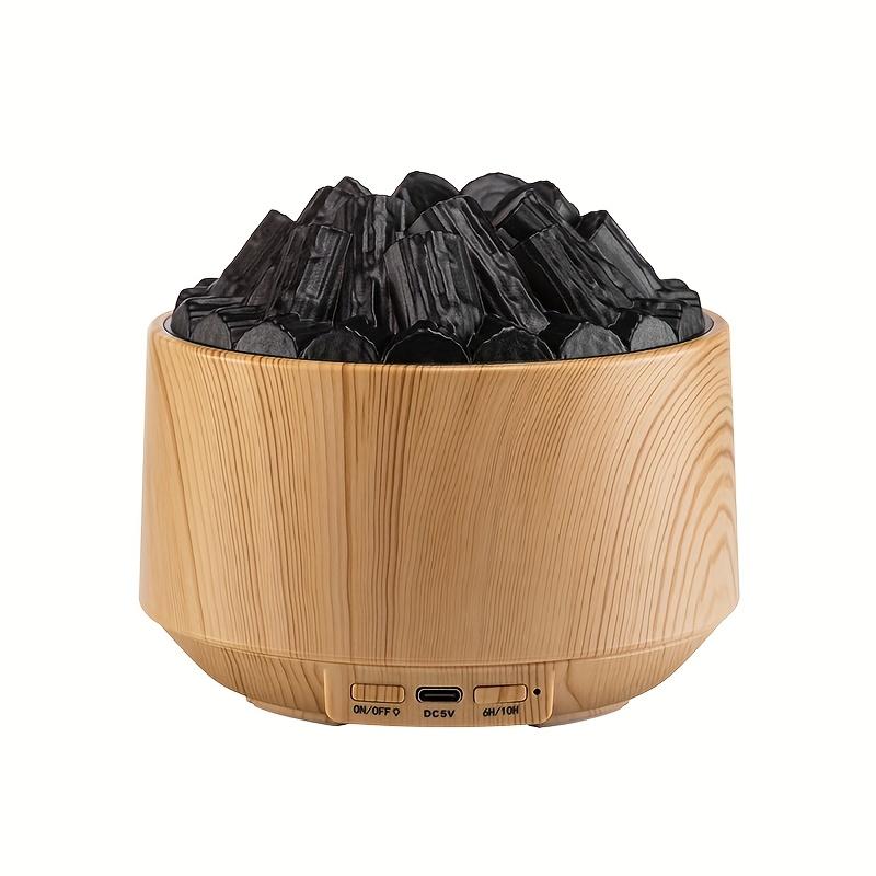 

Realistic Flame Effect Soundwave technology Humidifier,Aroma Diffuser with LED Night Light,Quiet Operation, USB Powered Desktop Heater like Design 1PC