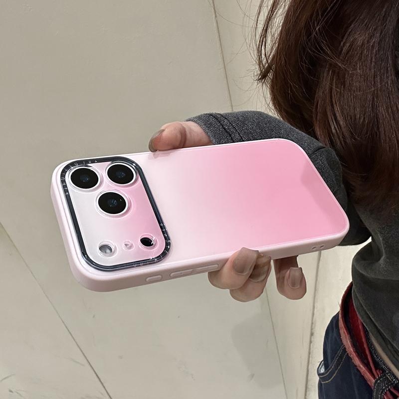 Hoesje voor IPhone17 16 15 14 13 Pro Max Verloop Huidgevoel Acryl Zeefdruk Hard Siliconen Schokbestendig Achterkant