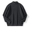 Mens Warm Half Turtleneck Sweater Loose Fit Solid Color Knit Pullover Winter Daily Wear