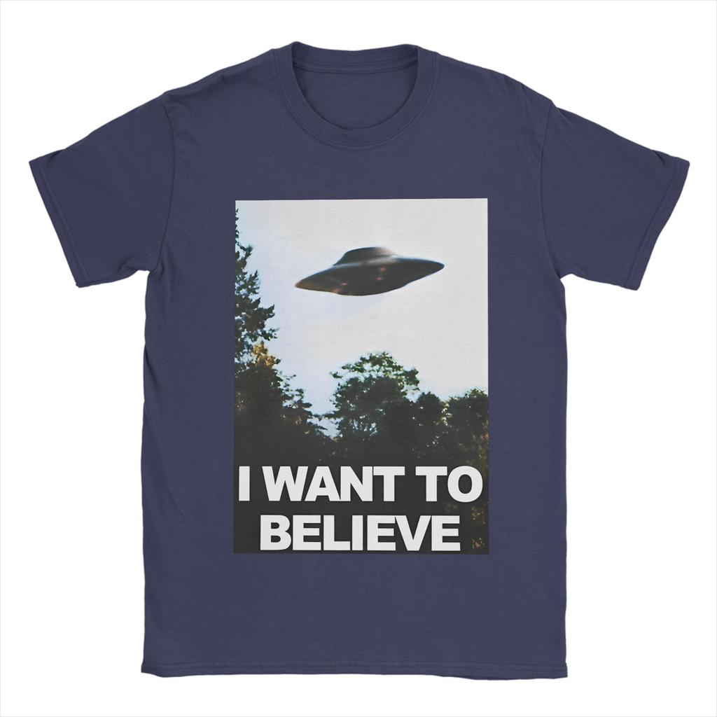 Akte X Film T-Shirts Herren Ich will glauben Neuheit 100% Baumwolle T-Shirt Rundhals Kurzarm T-Shirts Bedruckte Kleidung