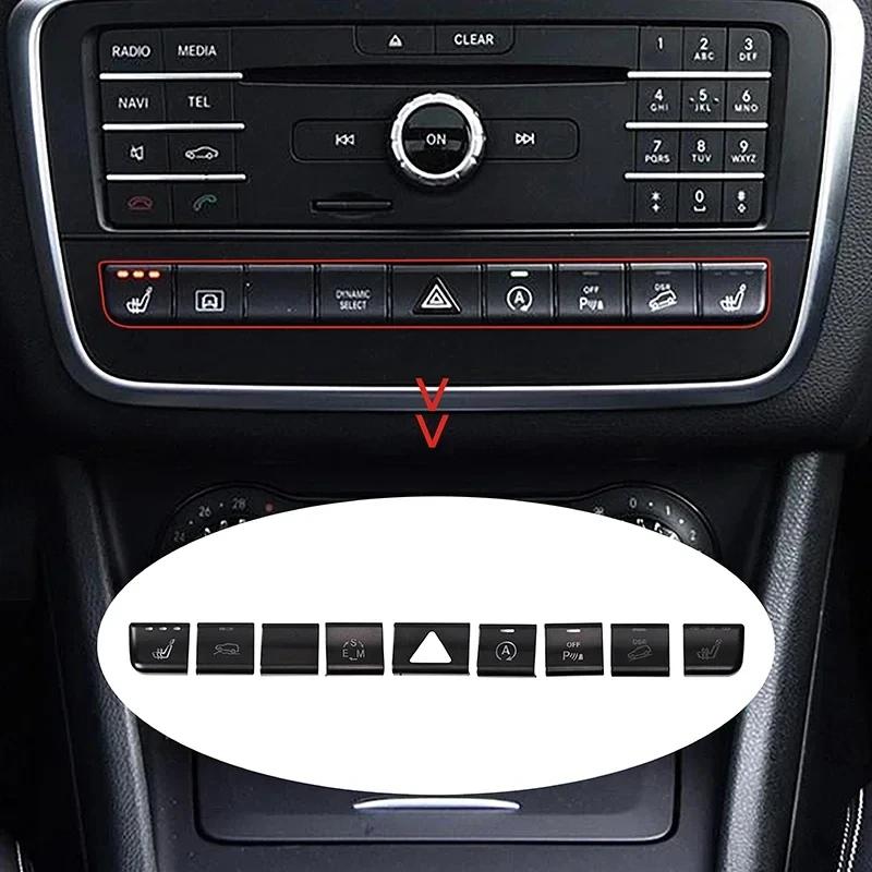 Autocollants Boutons De Climatiseur De Console De Voiture, Garniture Pour Mercedes Benz Gla, Xachcla, C117, Classe A B, W176