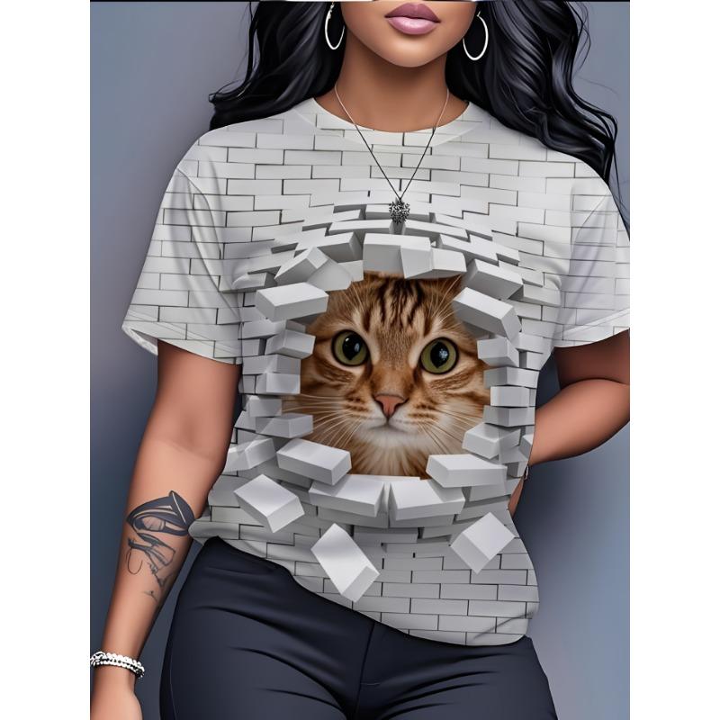 

Повседневная высококачественная дышащая футболка с коротким рукавом и круглым вырезом 6XL