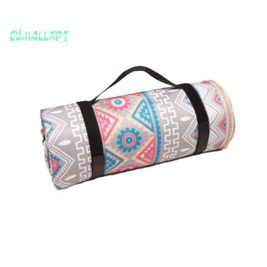 Bohemia Retro Aluminiumfolienbasis, faltbare Picknickdecke mit Aufbewahrungsseil, Verbundprozess, Camping, wasserdichte, feuchtigkeitsbeständige Matte, Outdoor-Zubehör