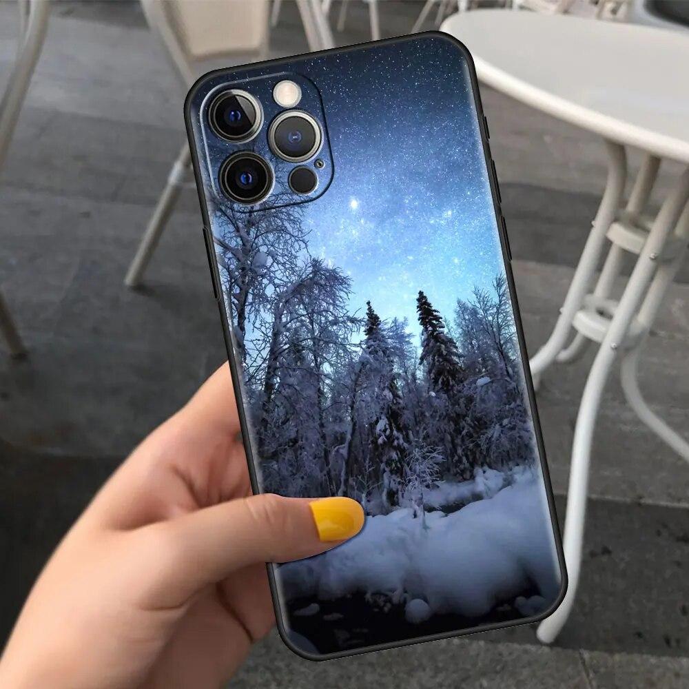 

Чехол для телефона со снежным пейзажем для iPhone Samsung Galaxy Redmi Xiaomi Oppo OnePlus Note SA 7 8 9 10 11 12 13 14 20 21 22 23 53 54 Pro Max Ultra TPU Soft Xiaomi Redmi Note 9
