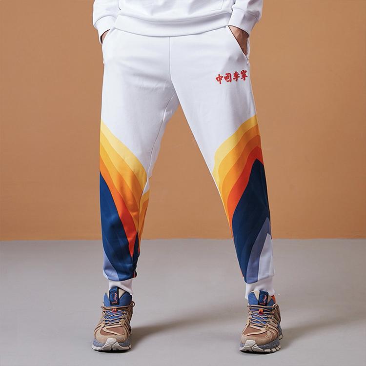 Li Ning New York Fashion Week Series Casual Sports Cuffed Pants Men Bottoms Standard-White AKLP789-2