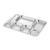 Stainless Steel 6-Compartment Lunch Trays