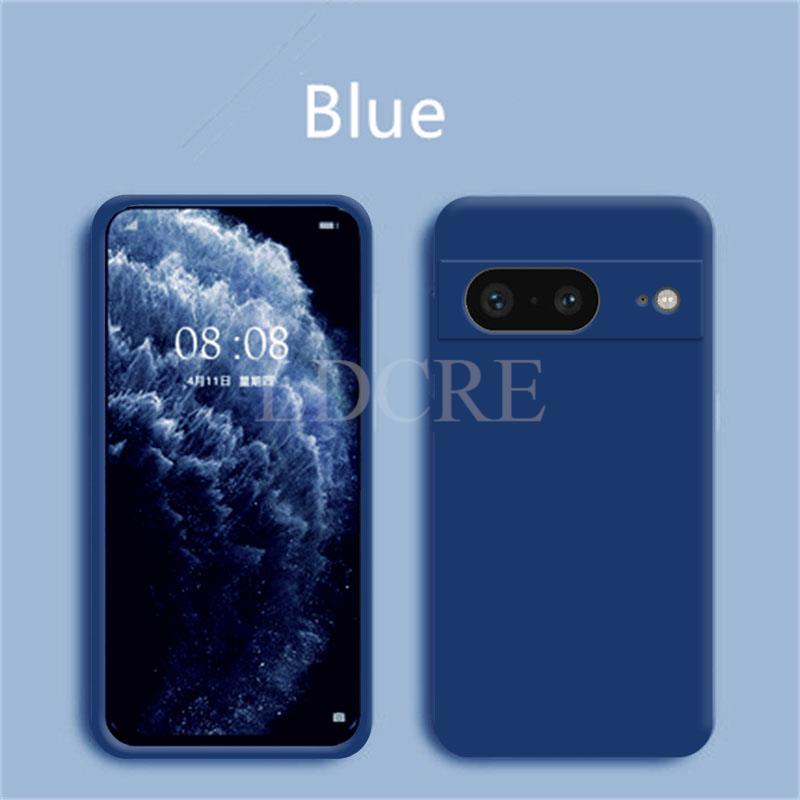For Google Pixel 8 Case Liquid Silicone Coque For Pixel 8 Pro 7A 7 Pro 6 6A 7A 8A Cover TPU Fundas Protective Case Pixel 8 Cover