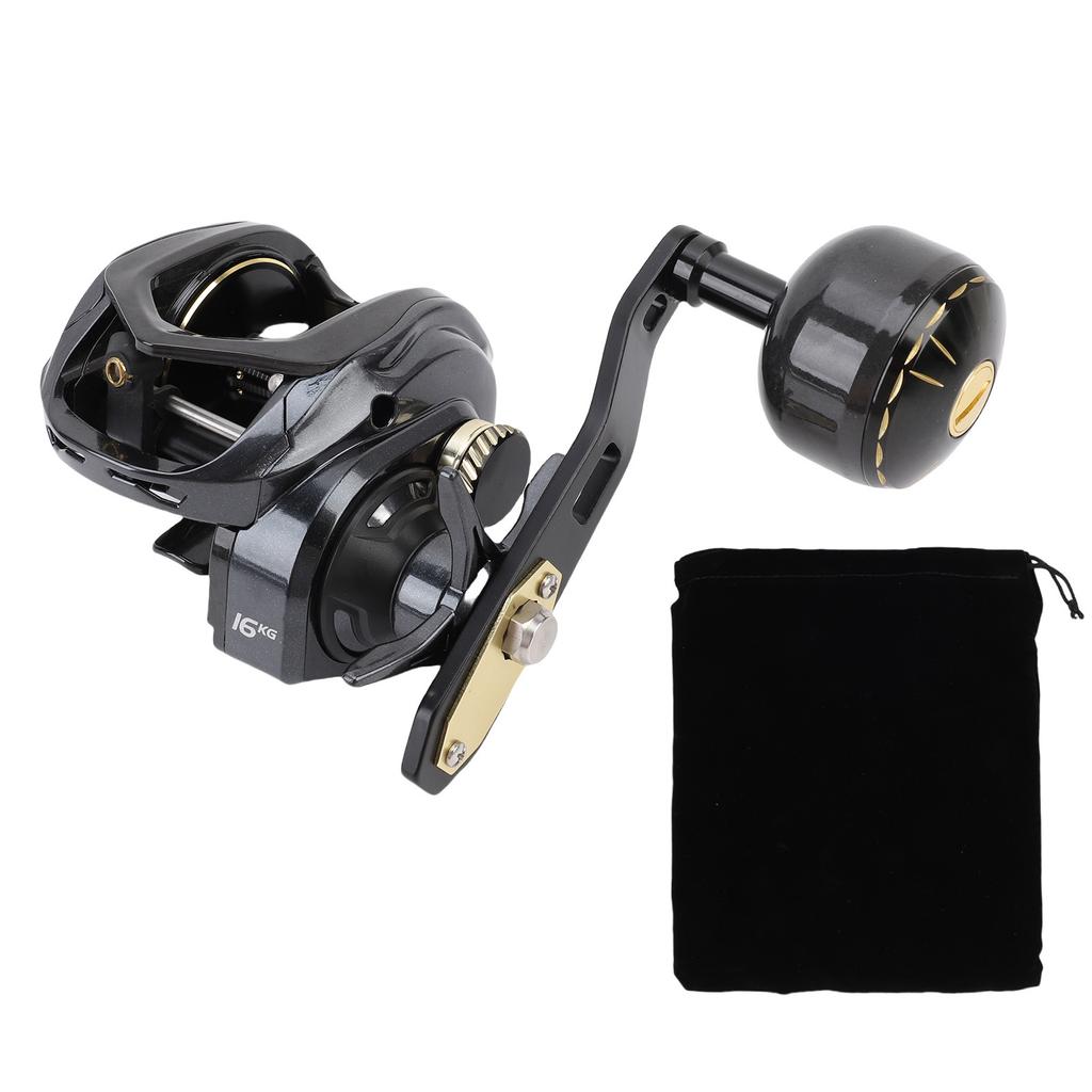 Baitcasting-Rolle 7.2:1 Übersetzung 16KG Bremskraft 12 Bremseinstellungen Weitwurf Linkshand Baitcaster Rolle