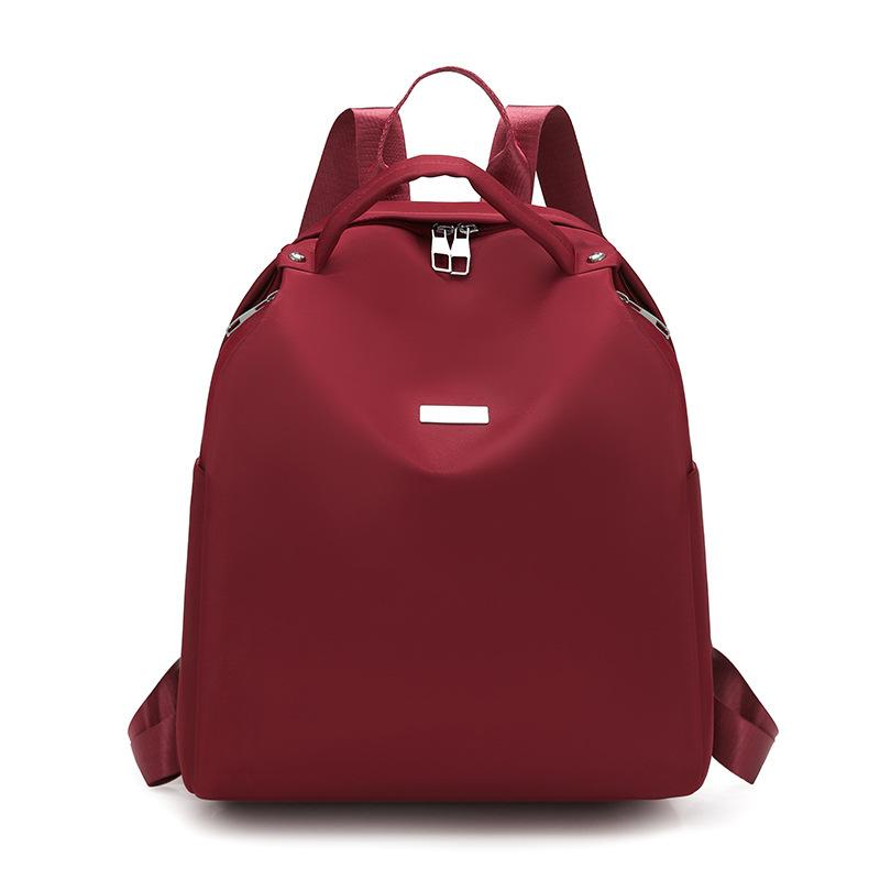 Nylon Cloth Backpack, Shoulder Bag, Women s New Casual, Large Capacity, Lightweight, Fashionable, Travel and Tourism красный