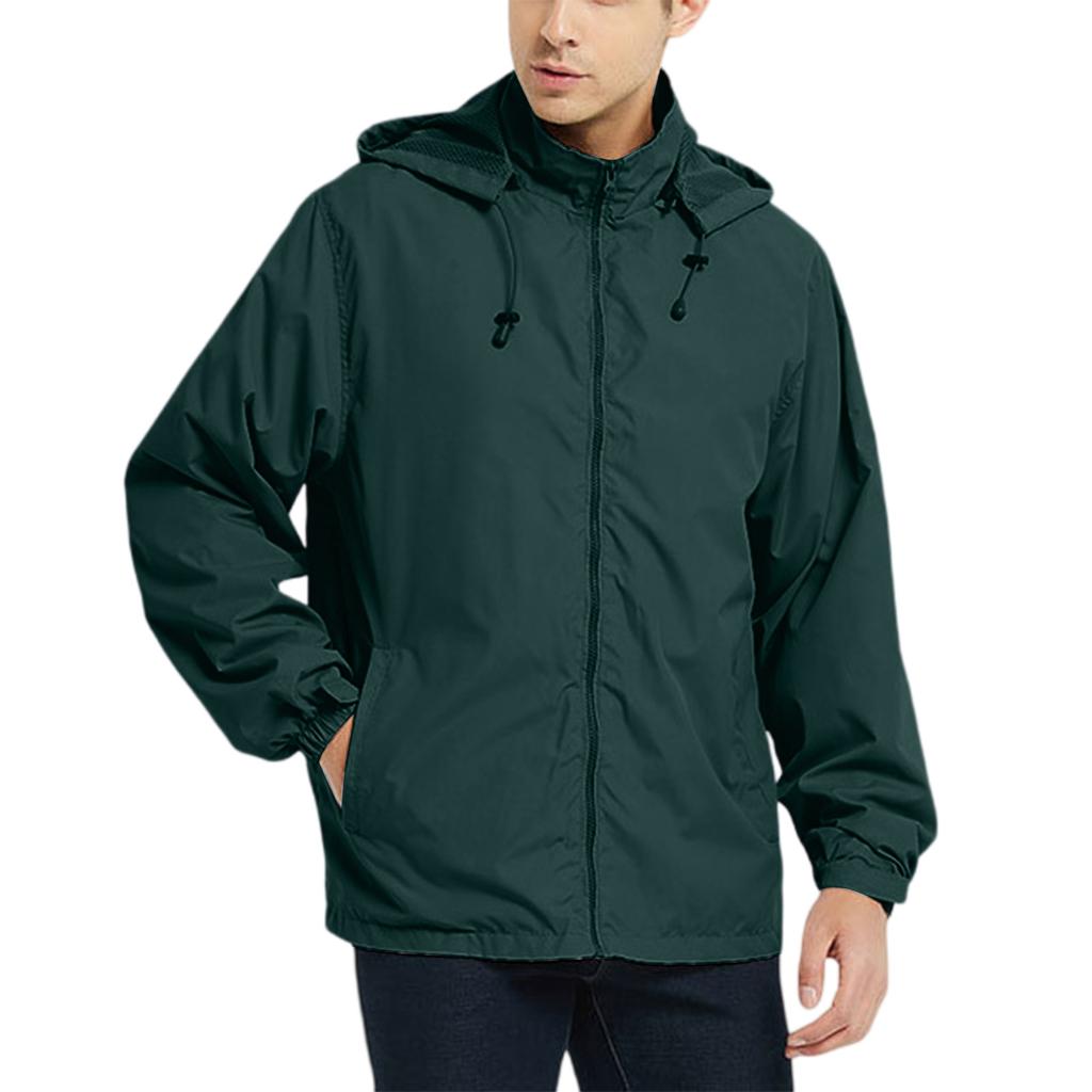 Men's Outdoor Windbreaker Jacket With Hood - Windproof And Waterproof Outerwear