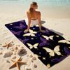 1Pc Butterflies Night Sky Beach Towel, Quick Dry, Multi-Use for Beach Pool Gym Yoga Home Travel, Christmas, Halloween, Xmas Gift M928271