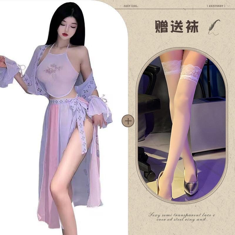 Sex lingerie sexy long dress retro cosplay distribution wholesale classical style perspective seduction