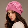 Stretch Warm Knitted Hat Thick Knit Knit Slouchy Beanie Comfy Fleece Beanie  Autumn Winter
