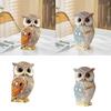 Owl Statue Shelf Decor Office Ornament Bedroom Modern Table Desk Cute Living Room Gift for Birds Lovers Sculpture Decoration