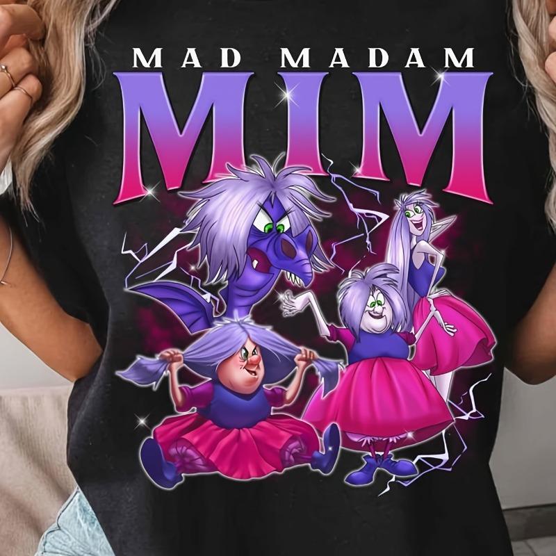 S Sword In The Stone Mrs Mim Pattern Tshirt All Season Cotton Casual Fashion Suitable for Both Unisex and Women