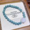 Blue Jade & Agate Flower Beaded Bracelet - Simple, Exquisite, Versatile Women's Fashion Jewelry