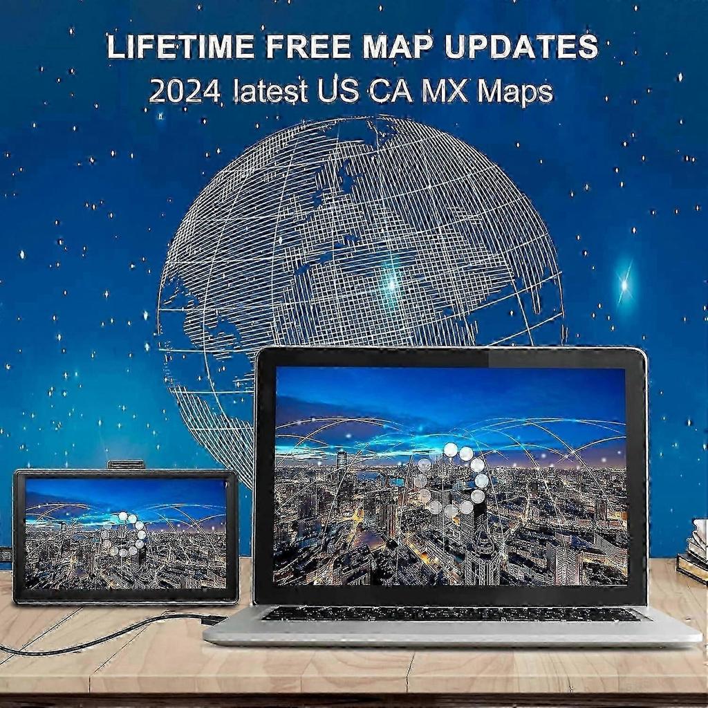 Navegador GPS para Coche - 7 Pulgadas, Actualizaciones de Mapas Gratuitas de por Vida, Cámaras de Velocidad y Alertas de Puntos de Interés