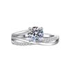 TikTok Influencer Inspired Moissanite Six-Prong Wedding Ring for Women - One Carat Jewelry