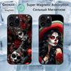 Day of the Dead Mexican Skull GIRL Magnetic Case For IPhone 14 16 17 13 12 11 15 Pro Max Plus For Magsafe Wireless Charge Cover