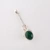 Rare Green Onyx Cab Gemstone 925 Sterling Silver Jewelry Handmade Pendant 1.79" PP-60-37
