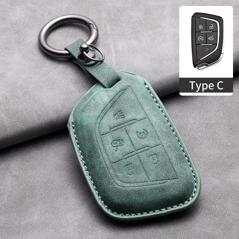New Sheepskin Car Remote Key Cover Case Shell For Cadillac ATS-L XTS XT5 CTS CT6 ATS 28T SRX Escalade 2015 Styling Accessories