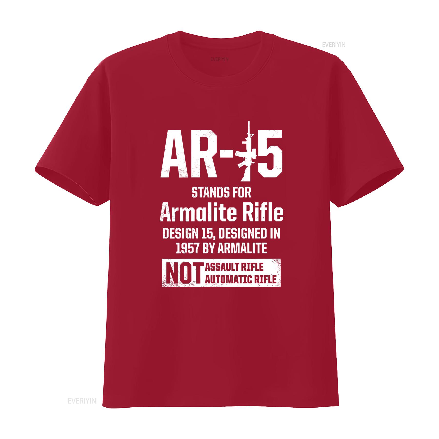 

New AR15 T Shirt Patriotic Design Birthday for Men S 5XL vintage Washed Slightly Breathable fashion Versatile Soft Unisex S