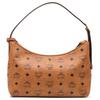 MCM Aren Visetos Monogram Pendant Trendy Hobo Bag Women bags Brown Cognac MWHESTA01CO001
