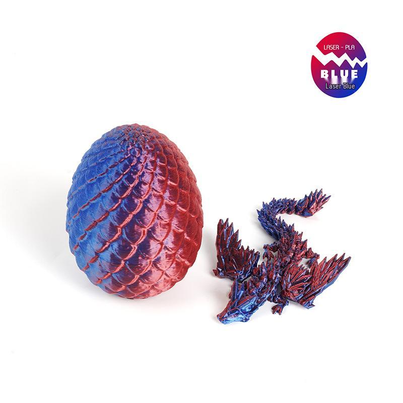Crystal Gem Dragon Egg 3D Printed Multi-Jointed Toy Ornament