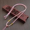 Hand-Woven Gradient Eight-Strand Braided Necklace Cord with Jade Pendant and Agate Buddha Amulet