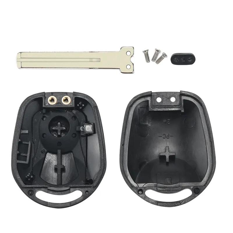 KEYYOU 10X 20X For Ssangyong 2 Buttons Car Key Shell Replacement Fob Cover Case For Ssangyong Actyon Kyron Rexton Uncut Blade