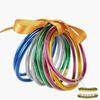 9 Stück/Set Modeschmuck Goldenes Armband Buddhistisches Jonc Armreifen Set für Damen Glitzergefülltes Jelly Silikon Buddha Mädchen Armbänder