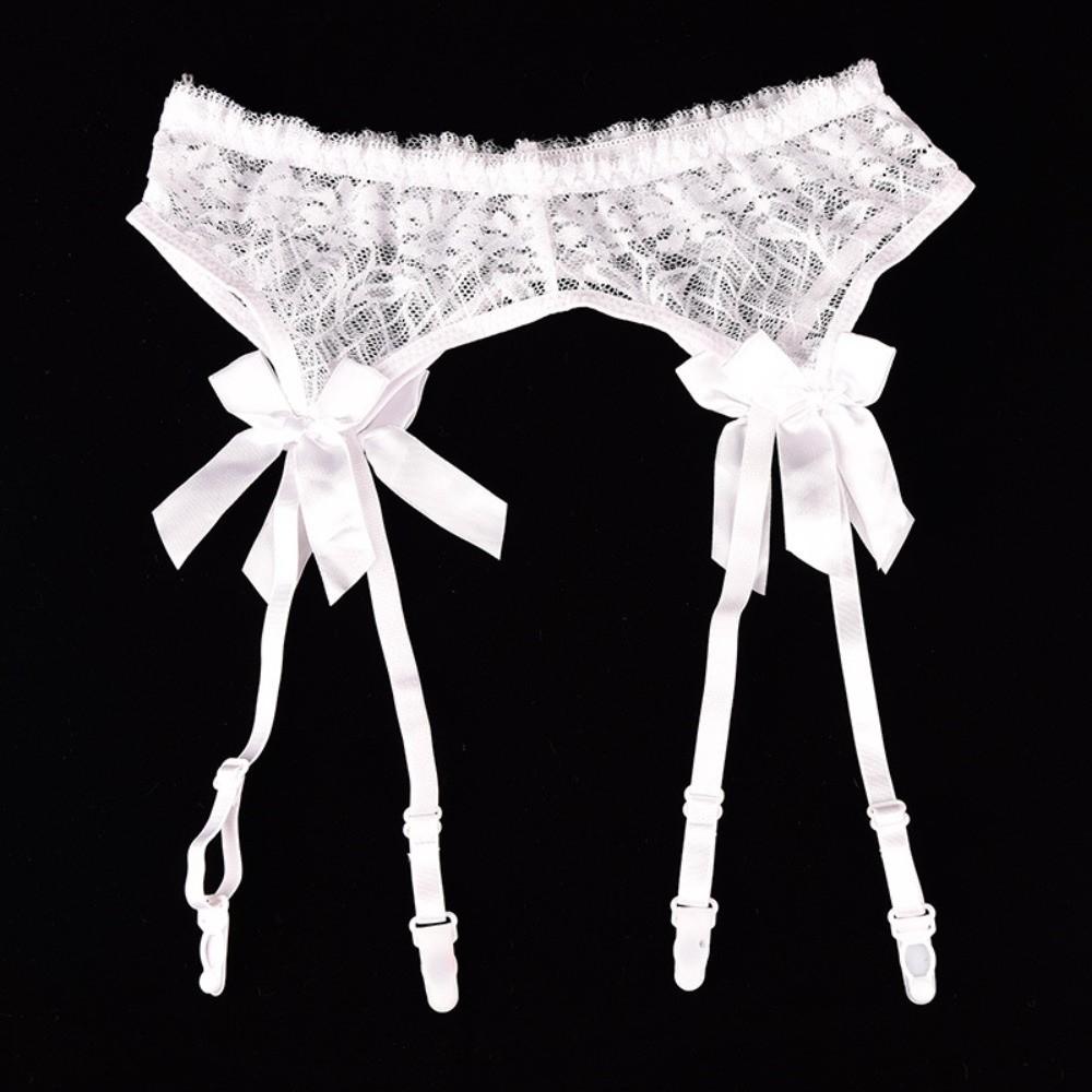 Bow Lace Garter Belt Adjustable Straps Garters for Stockings Fashion Suspender Belt Intimate Wear