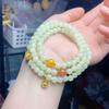 Authentic Hotan Jade Multi-Strand Chinese Bracelet for Men & Women