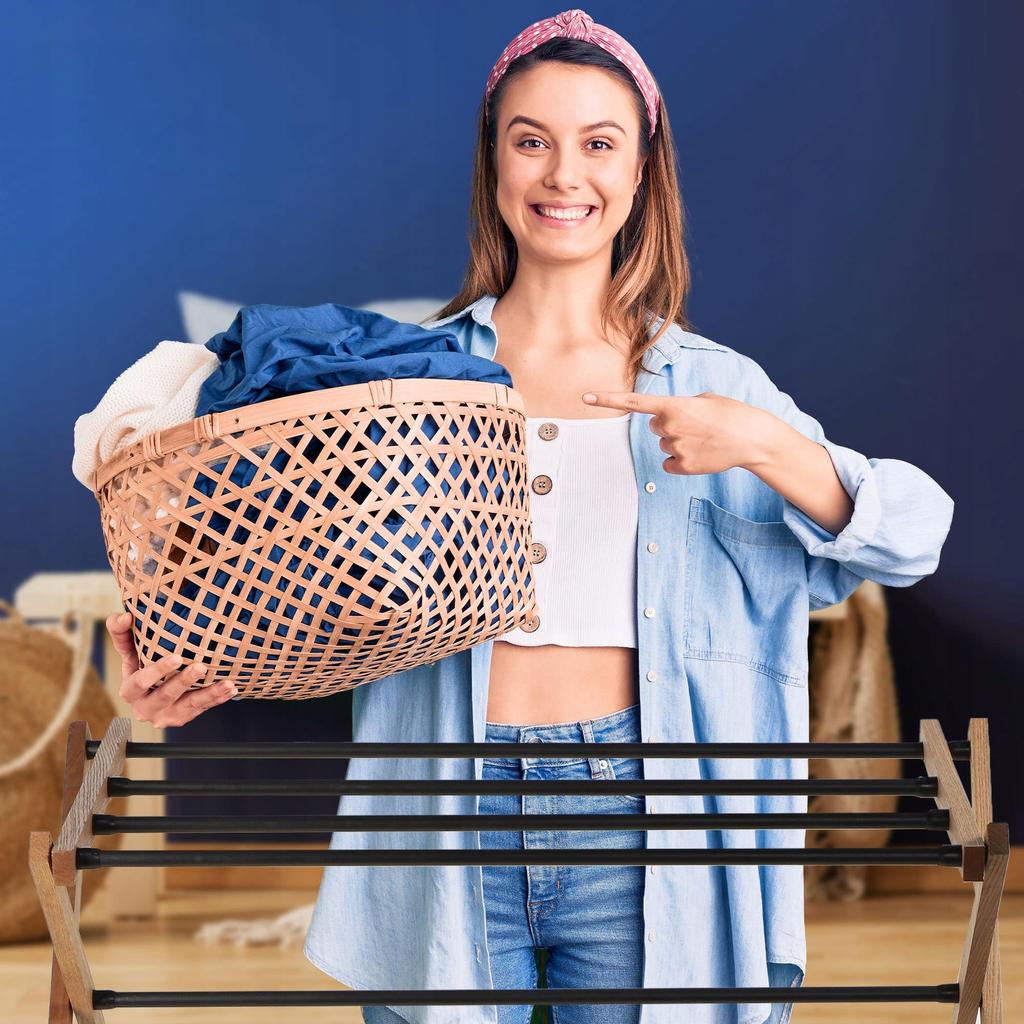 KADAX Στεγνωτήριο Ρούχων Στάσιμο Ρούχων Εσώρουχα Αναδιπλούμενο Κάθετο Ξύλινο