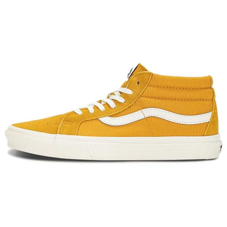 Vans Sk8 Comfortable Fashion Versatile Mid-Top Skate Shoes Unisex Skate Shoes Yellow VN0A391FDVR