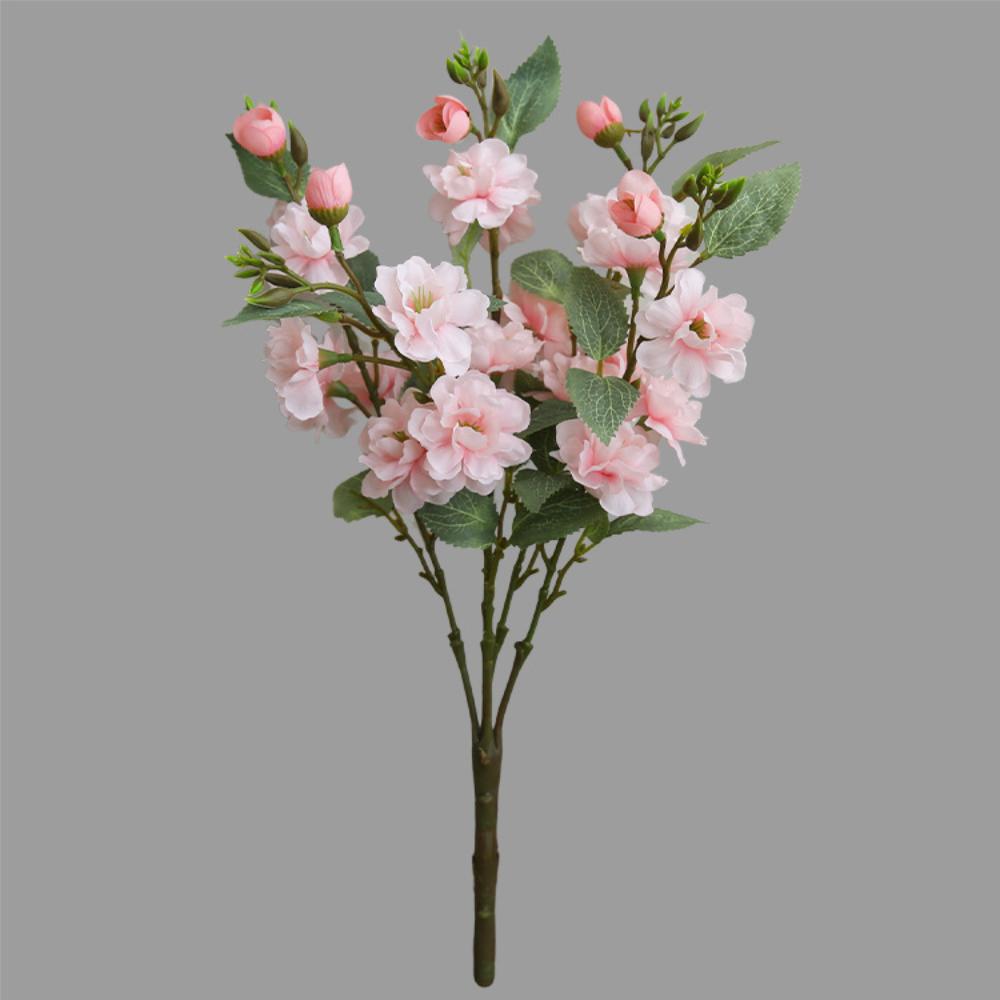 

Silk Artificial Flower Bouquet Camellia Fake Flowers 45cm Home Decor Vase Arrangement Wedding Table Centerpiece Realistic Floral світло-рожевий колір