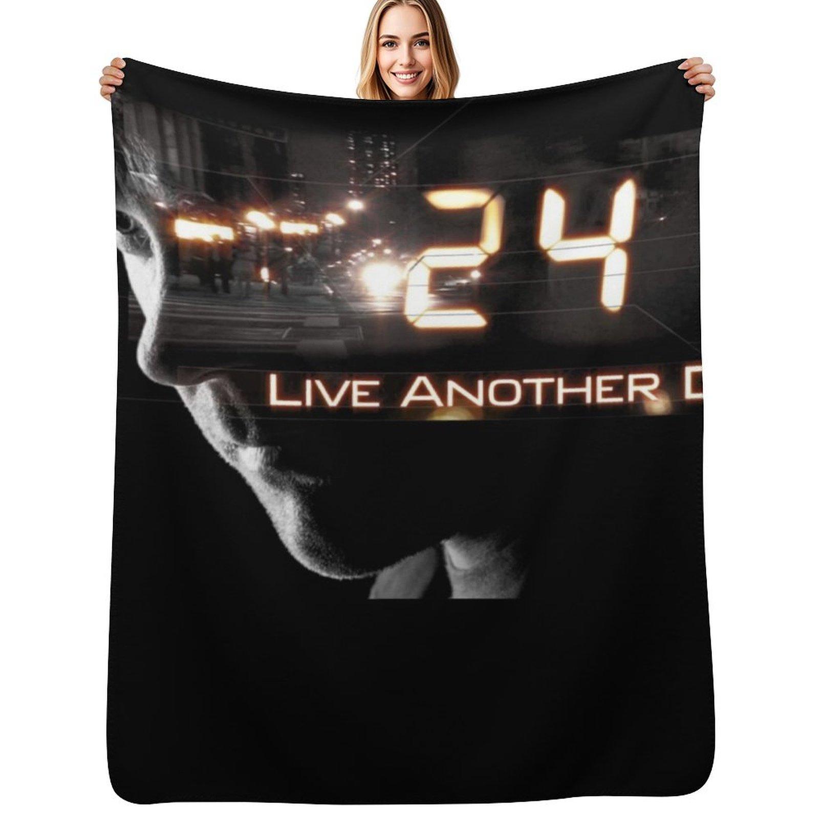 Jack Bauer Throw Blanket Flannel Fleece Soft Warm Throw Blanket Size: 75*100cm, Weight: 230 GSM
