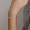 (Silver 925) Modern Flat Snake Chain Bracelet Br1795