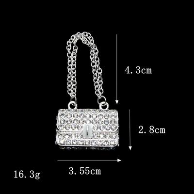 Creative Doll House Metal Chain Handbag Bag Miniature Shopping Handbag Clothes Decoration Doll House Miniature Children Toys